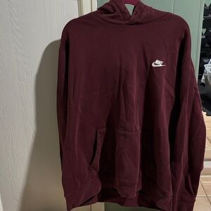 Nike Burgundy Hoodie with Logo